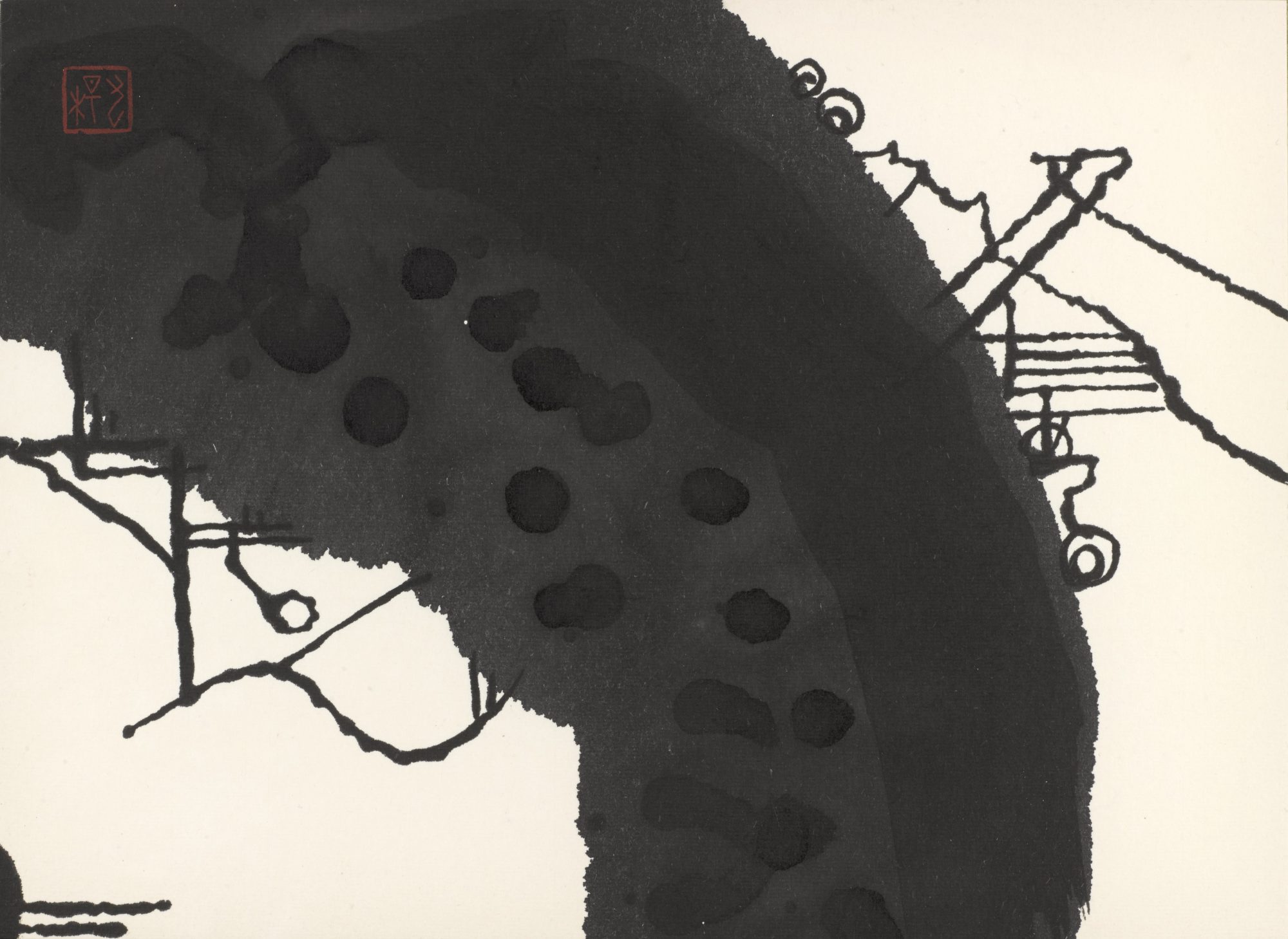 【五】中村不折 河東碧梧桐句 『庵に在りて風飄々の夏衣』 紙本 真作 掛軸 箱付